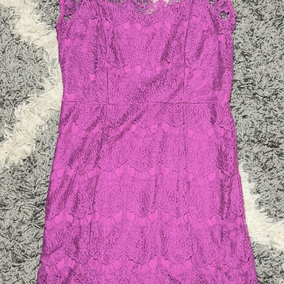 Free People Daydream Lace Minidress in magenta sexy open back dress NWT size S - Picture 2 of 6